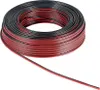 A coiled roll of black and red speaker wire on a white background. Anteprima dell’immagine prodotto