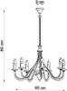 Lustre MINERWA 7 blanc 7xE14 10W acier 80x60x60cm Sollux Voir les images du produit 4