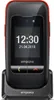 A black and red Emporia ONE mobile phone is shown in its charging dock against a white background. Podgląd zdjęcia produktu