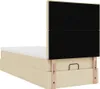 Hochwertig Ottoman-Bett mit Matratze Creme 90x200 cm Stoff Produktbild-Vorschau 10