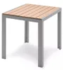 Gartentisch Aluminium Polywood Teak-Optik 75 x 75 x 74 cm Produktbild-Vorschau 2