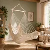 Boho závesné kreslo s vankúšom a taškou, 130 × 100 cm, Náhľad obrázku produktu 6