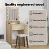 vidaXL Toaletka dąb sonoma 50 x 41 x 135 cm materiał Podgląd zdjęcia produktu 6