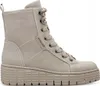 A single beige lace-up boot with a thick sole, shown from the side against a white background. Náhľad obrázku produktu