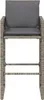 vidaXL Garten-Barhocker mit Kissen 2 Stk. Grau Poly Rattan Produktbild-Vorschau 5