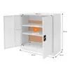 ML-Design Aktenschrank abschließbar, 90x40x90 cm Weiß, Produktbild-Vorschau 6