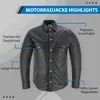 Lederhemd Herren Motorradhemd Lederjacke, Größe:52/L, Produktbild-Vorschau 7