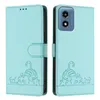Leder Hülle für Motorola Moto G (2024) Süße Katze Flip Case Produktbild-Vorschau 2