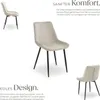 tectake® Set Stuhl Monroe gepolstert, in Samtoptik 48 x 59 Produktbild-Vorschau 3
