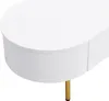 Sweiko Couchtisch mit zwei Schubladen, goldenen Griffen und Produktbild-Vorschau 14