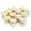 Weihnachtsanhänger Herz Pearl beige 4 cm aus Glas - 12er Produktbild-Vorschau 2