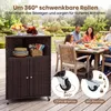 COSTWAY Mobile da giardino angolare in polyrattan, mobile Anteprima dell’immagine prodotto 7