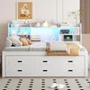 Merax daybed 90x200cm con letto estraibile, divano letto Anteprima dell’immagine prodotto 2