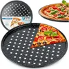 A collage of images showing a perforated pizza baking tin and a pizza. Náhľad obrázku produktu