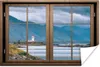 MuchoWow® Poster Aussicht - Wasser - Leuchtturm 120x80 cm - Produktbild-Vorschau 1