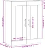 vidaXL Nástěnná skříňka bílá 69,5x34x90 cm Dřevěný materiál Náhled obrázku produktu 8