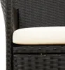 9-tlg. Garten-Essgruppe mit Kissen Poly Rattan Schwarz Produktbild-Vorschau 7