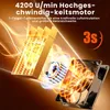 Elektrischer Heizlüfter mit 3D-Flammeneffekt, leise & Produktbild-Vorschau 3