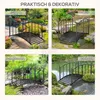 Outsunny Gartenbrücke Stahl 1,19m Teichbrücke mit Geländer Produktbild-Vorschau 5