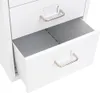 A close-up view of a white metal filing cabinet with one drawer open. Náhľad obrázku produktu