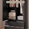 Kleiderschrank BEALIFE 90x50x180 cm mit Kleiderstange & 2 Produktbild-Vorschau 3