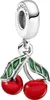 PandoraCharm Anhänger 791583C01 Asymmetrical Cherry Fruit Produktbild-Vorschau 5