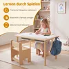 COSTWAY Kindertafelset met stoelen, kindertafels, Productafbeelding-voorbeeld 5