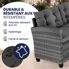 Salon de Jardin en polyrotin Anthracite 6 Personnes Voir les images du produit 5