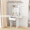 HOMCOM HOMCOM Toaletný stolík s regulovateľným LED Náhľad obrázku produktu 6