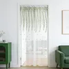 2 Stück Vorhänge Weiß Blatt Stickerei Voile Transparent Produktbild-Vorschau 10