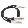 cavo stereo splitter a Y da 1/4 di pollice, a doppio canale Anteprima dell’immagine prodotto 3