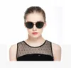 Lunettes de soleil œil de chat miroirs, noires, montures en Voir les images du produit 9