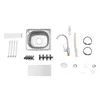 A collection of kitchen sink components laid out on a white background. Podgląd zdjęcia produktu