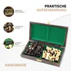 Schachspiel Schach Schachbrett Holz 25 cm Chess Board Set Produktbild-Vorschau 4