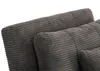 A close-up view of several dark gray corduroy cushions stacked on top of each other. Produktbild-Vorschau
