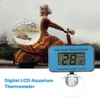 A woman riding a scooter with a fishbowl on the back, and a digital thermometer in the foreground. Náhled obrázku produktu