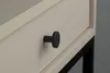Runde schwarze Möbelknopf aus Aluminium mit mattem Finish – Produktbild-Vorschau 2