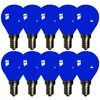 10 x LED Filament Leuchtmittel Tropfen 2W E14 farbig Blau Produktbild-Vorschau 3