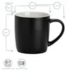 Argon Ta Kaffeetassen in matten Farben – 350 ml – Schwarz – Produktbild-Vorschau 3