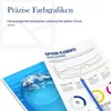A marketing image showing a dolphin and a document with charts and graphs. Produktbild-Vorschau