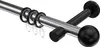 Interdeco Gardinenstange / Vorhangstange Chrom / Schwarz, Produktbild-Vorschau 1