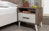 Braunes Kinderzimmer Einzellbett Designer Holz Nachttisch Produktbild-Vorschau 2