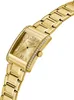 A close-up, angled shot of a gold-colored Guess watch with diamond accents on a white background. Produktbild-Vorschau