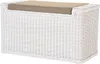 KRINES HOME Wäschesortierer mit Sitzbank aus echtem Rattan Produktbild-Vorschau 1