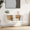 Möbel Wandschrank Weiß 100x36,5x35 cm Holzwerkstoff - Produktbild-Vorschau 3