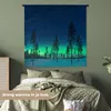MuchoWow® Wandteppich Wandbehang Nordlicht - Schnee - Bäume Produktbild-Vorschau 4