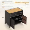 A diagram showing the dimensions and load capacity of a two-door outdoor cabinet. Produktbild-Vorschau