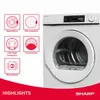 SHARP KD-NHA0S6GWWD-DE Wärmepumpentrockner (10 kg, EEK D), Produktbild-Vorschau 3