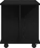 Mobile TV Ruote Rovere Nero 80x40x45cm Legno Multistrato Anteprima dell’immagine prodotto 5