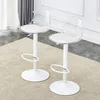2er-Set Barhocker Weiß & Transparent, Höhenverstellbar Produktbild-Vorschau 1